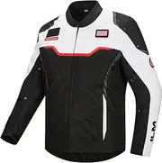 ILM Motorcycle Mesh Jacket with CE Armor and Detachable Waterproof Liner Dual Sport All Season Riding for Men Model JRC2
