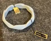 Vintage Lucite Pastel Blue Twisted Bangle Bracelet Small Size NOS