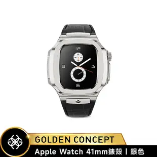 【Golden Concept】Apple Watch 41mm WC-ROL41金錶框黑錶帶