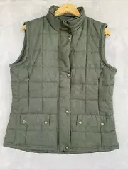 RM Williams Wilpena Vest Womens Size 16 Green Full Zip Quilted Puffer NEW