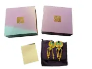 Elizabeth Taylor for Avon Egyptian Style Earrings- New Old Stock Original Box