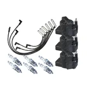 Bosch 6 Spark Plug 3 Coil Lead Kit for Holden Crewman One Tonner VY Statesman VK