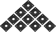 10Pcs Yootones Plastic Jack Plate Square Jackplates Compatible with Epiphone Les Paul Guitar (Black)