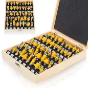 LEATBUY 43 PCS Router Bit Set 1/2-Inch Shank, Panel Cabinet Door Router Bits,...
