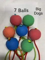 Slingshot Balls - 7 Pack - Large Dog Toy - Fetch Games - Assorted Colors