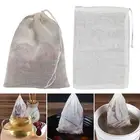 Small Cheese Cloth Bag for Straining Drawstring Cotton Set of 20 Natural Muslin