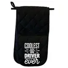 Coolest Bus Driver Ever - Novelty Mitt Kitchen Glove Mitts Double Oven Gloves