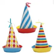 NEW Party Partners 6 Party Hats Big Top Circus Hats Blue/Red/Yellow/White