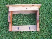Rustic Primitive Repurposed Wood Pallet Furniture Coat Rack Hat Rack Wall Shelf