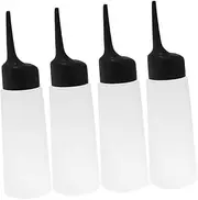 FOMIYES 4pcs Hair Dye Applicator Bottles Refillable Hair Salon Applicator Bottles For Hair Dye Shampoo And Hair Oil