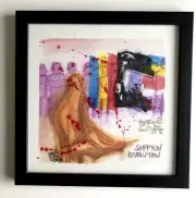 Saffron Revolution - Original Mixed Media Art by Aung Zaw Tun - Burma/Myanmar