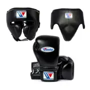 Professional Winning Boxing Gear Set: Gloves, Head & Groin Guard - Top Quality