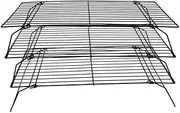 3 Pcs Cake Cooling Rack,Stackable Bread Rack,Cooking Cooling Racks,Non Stick Shelf,Cake Biscuit Tray Rack,Stainless Steel Cooling Rack,for Cookie, Pizza, Cake