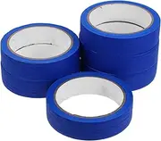 NULYLU 6 Rolls Blue Masking Tape Writable Tape for Automotive Painting Home Renovation Industrial Use Adaptable Crepe Paper for Precision Masking