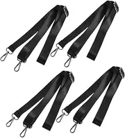 GRIRIW Adjustable Horse Blanket Leg Straps 4pcs Elastic Leg Straps Snap Buckles