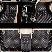 Custom Car Floor Mats Custom Car Floor Mats for Fiat for Palio Auto Carpets Foot Coche Accessories Car Mats(Black Beige)