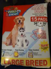 Fritz & Friends 36" x 30" Puppy Training Dog Pads 15 Pads