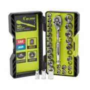 Pro Socket Set 1/4" Drive 26pc Mechanic Tool Kit w/ Compact Storage Case