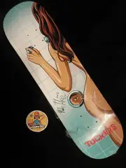RARE SIGNED Nick Tucker Primitive Creeper Peeping Tom Shower Skateboard Deck