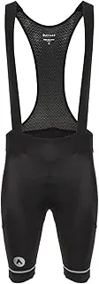 [ATTABO] Kirun Pro Bib Shorts Cargo - Women's Cycling Shorts with Straps, Foam Insert, Breathable, with Pockets, Black, Small