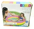 INTEX INFLATABLE SUNSET GLOW 3 RING KIDS BABY SWIMMING POOL 34 x 10 SOFT FLOOR