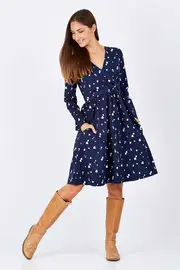 Wendy Wrap Dress Drifting Petals--TBL-44-DP
