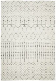 Cameron Silver Tribal Pattern Rug
