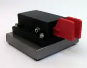 CW Morse Code Keys Iambic Double Paddle Morse Code Key With 1/2" Steel Base, Red
