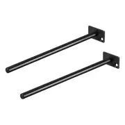 Shelf Brackets, 2Pcs 12" - Metal Hidden Round Floating Shelf Bracket for Shelves