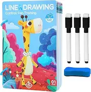 Scribble Training Card - Training Cards Pen Control | Reusable Pencontrol Cardes | Fun Writing Learning Book Accessories Practice Activities for Preschoolers Kindergarten Students Kids