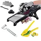 Mandoline Slicer for Kitchen Stainless Steel Food Chopper with Adjustable Blades