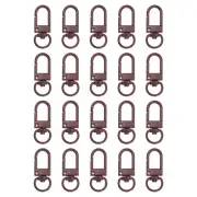 Lobster Claw Clasps, 20Pcs 33mm - Metal Swivel Clasps Snap Hook (Dark Brown)