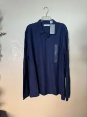 Geoffrey Beene Size XXL NWT Men's Sweatshirt Polo Pullover Long Sleeve