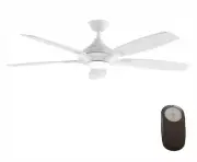 Home Decorators Petersford Ceiling Fan With Light Kit And Remote 52" LED White