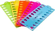 5 Pack Embroidery Floss Organizer, Cross Stitch Supplies Colorful Needlework Thread Holder, 20 Positions Plastic Storage for DIY Sewing Tools