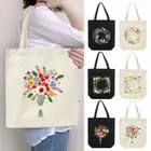 Sewing Needlepoint Embroidery kit Canvas Tote Bag Instructions Flower Pattern