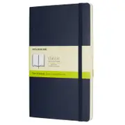 Moleskine Classic Plain Soft Cover Notebook Large (Sapphire Blue)