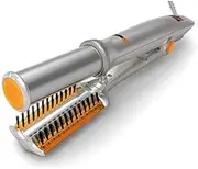 Multi-Functional 2 in 1 Hair Straightener & Curler - Rotating Iron Hot Brush Hairdressing Tool