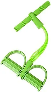 Pedal Exerciser Multi-Function Tension Rope Bands for Fitness Exercises Elastics Tape Home Resistance Bands 4 Tube Elastic Pedal Ankle Puller Foot Pedal Exerciser (Size : Green)