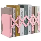 Adjustable Bookend Holder Retractable Book Stand Storage Shelf Unit Office Organ