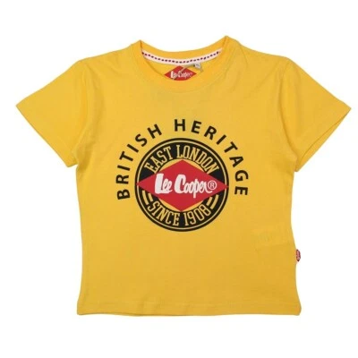 Shirt Boy Lee Cooper No. 4. Sleeves Courtes. Color Jaune. 4 To 14ans