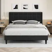 ALFORDSON Bed Frame King Size Platform Fabric Charcoal