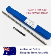 5/32" B Push Type Keyway Broach Cutter Inch Size High Speed Steel Cutting Tool