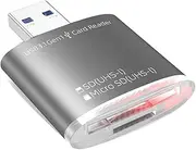Roarrter 2 in 1 USB and SD Reader Adapter, SD TF Card to USB 3.0 Adapter Support SDHC SDXC MMC UHS-I for Computer PC Laptop