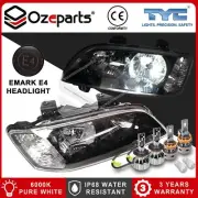 Pair Headlights Black + LED Globes For Holden Commodore VE S1 Omega SS SV6 06~10