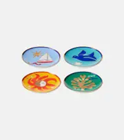 [Jonathan Adler] Jonathan Adler Playa set of 4 porcelain coasters