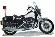 Bikers Patch [Police ] Embroidered Iron On/Sew patch [6.53" x4.65"]