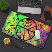 Peace Symbol Custom Mouse Pad Desk Mat Large 12" by 22"
