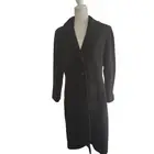 Vintage Kristen Blake Lambswool Cashmere Long Black Coat Classic Timeless