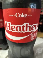 Share a Coke with Heather 2025 Personalized Gift Coca Cola Bottle 20oz